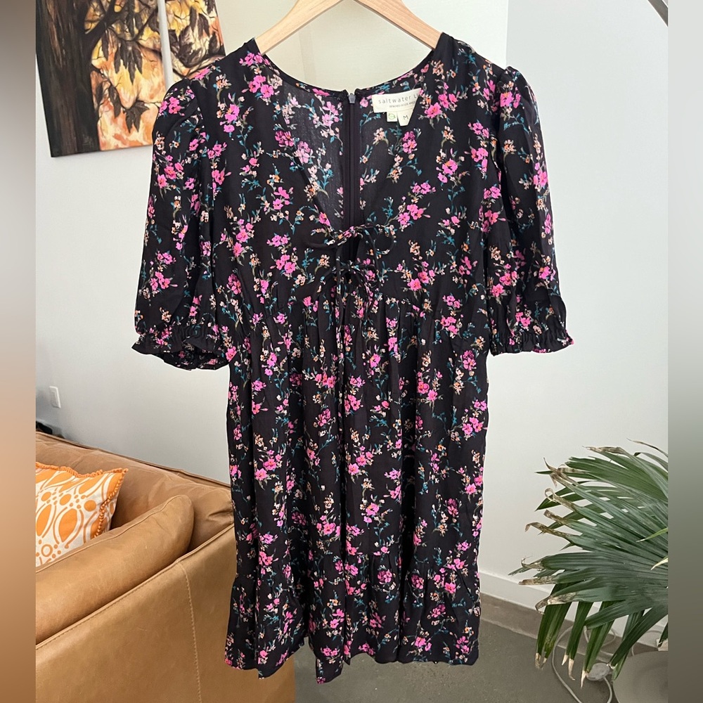 Saltwater Luxe Floral Print Mini Dress